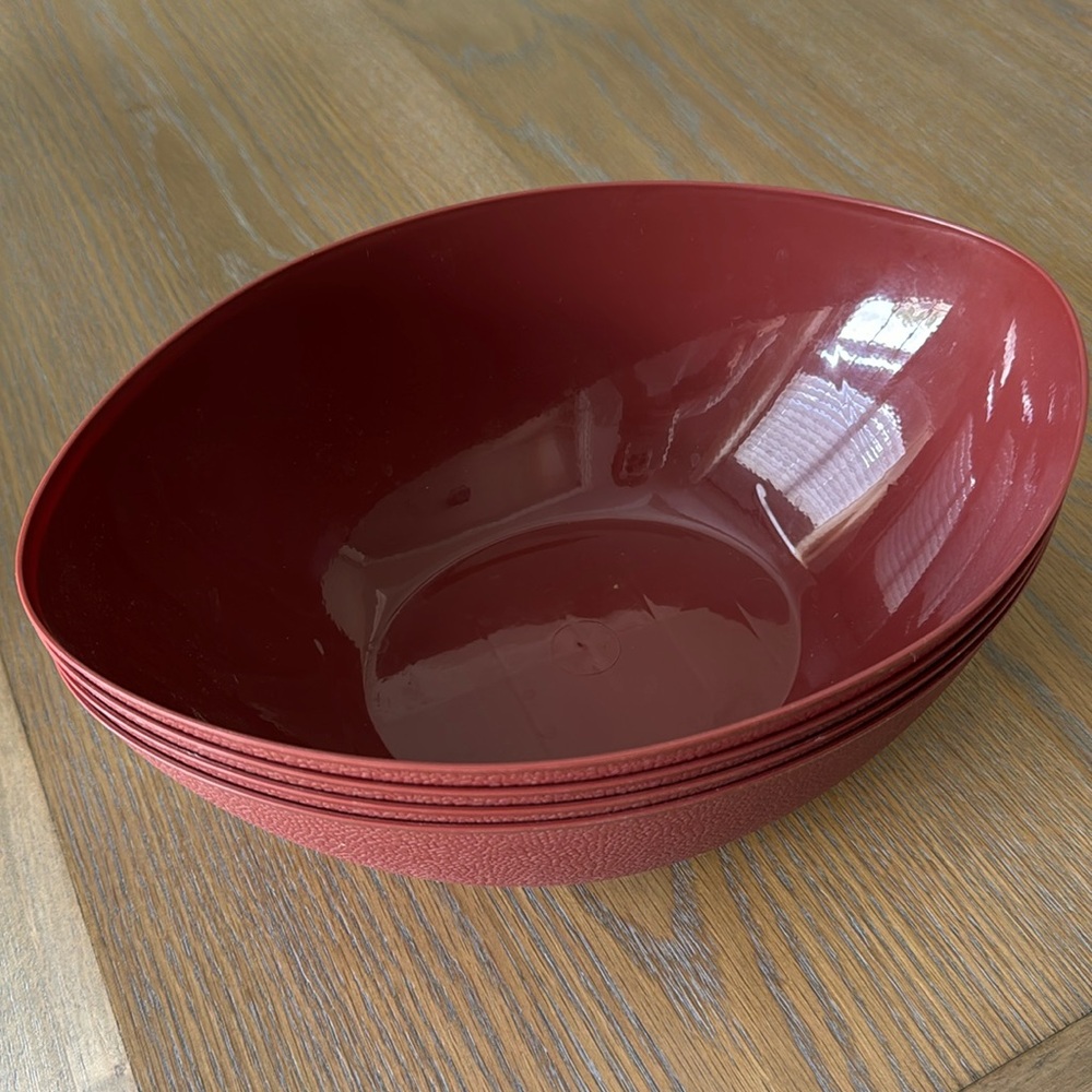 New Football shaped party bowls, set of 4